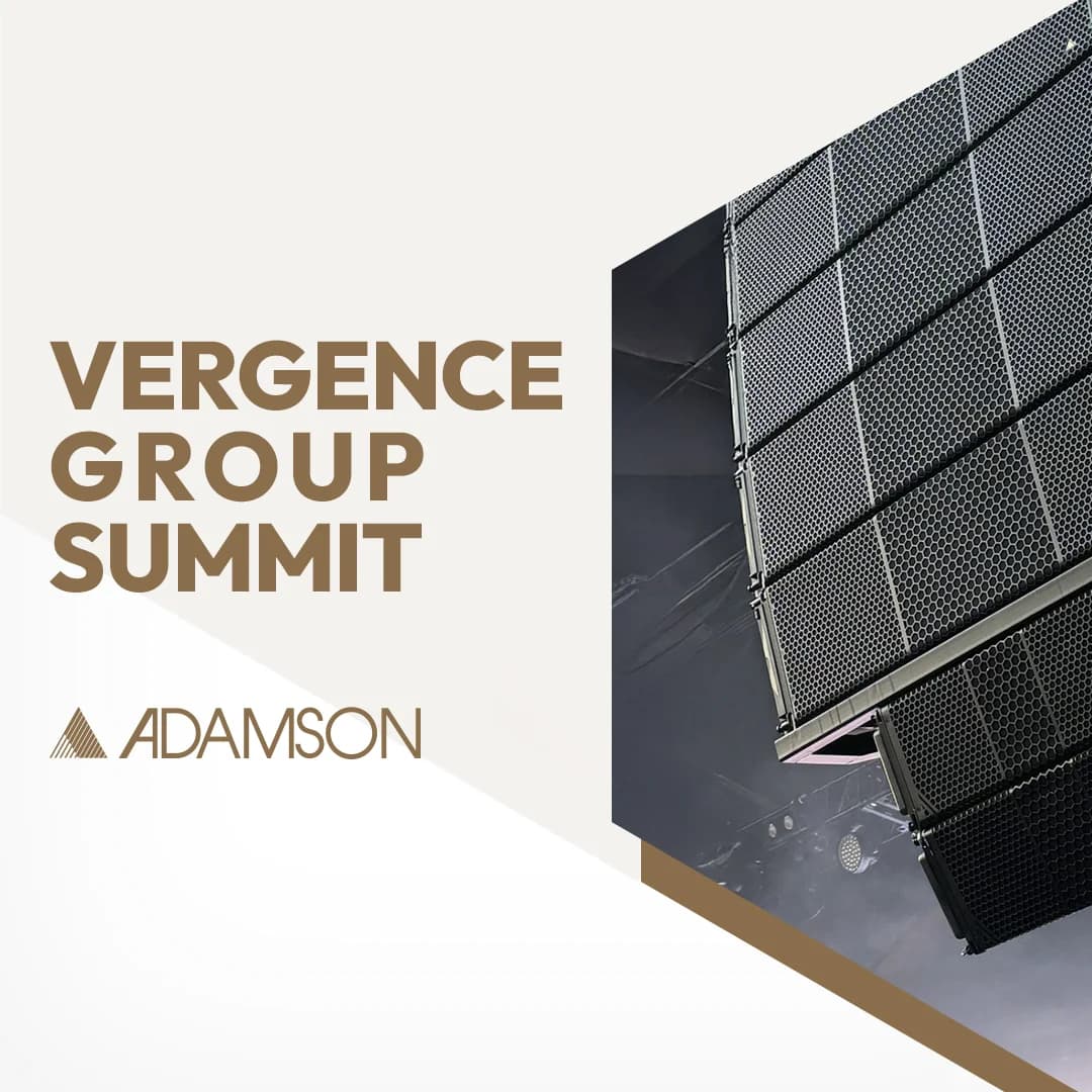 Vergence Group Summit 2025. Setting the Global Standard in Pro Audio promotional image.
